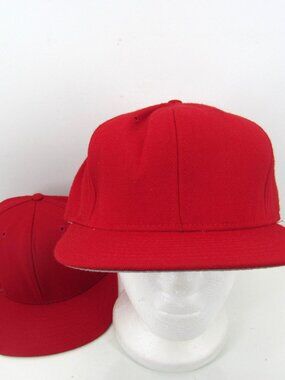 AJD Professional Baseball Cap Men Red Lot of 2 (1) Size 7 3/4 (1) Size 7 1/2